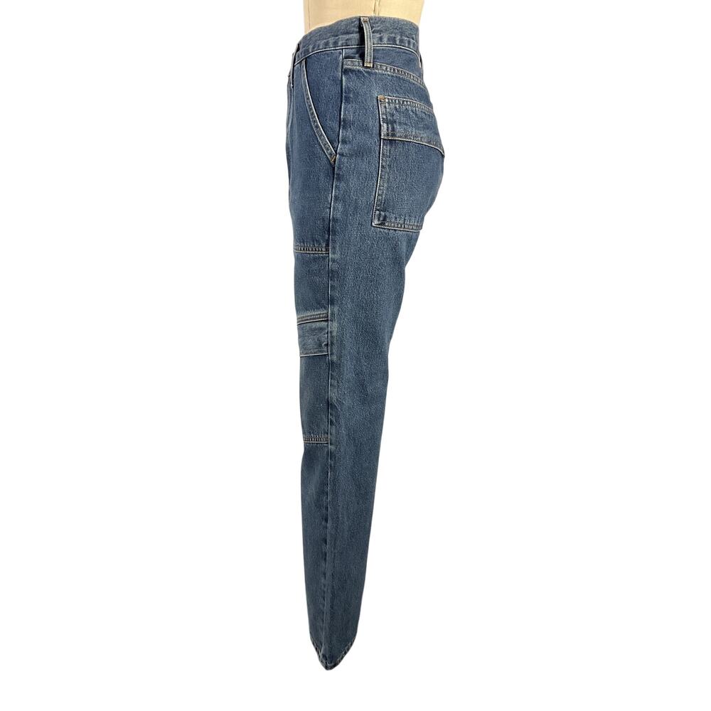 Agolde Utility Blue Cooper Cargo Denim Jeans Size 26 - Picture 4 of 6
